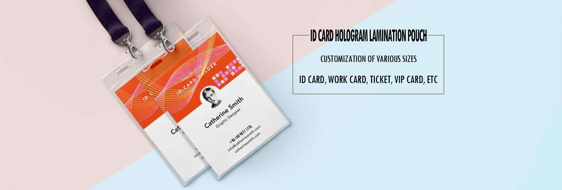 Card lamination pouch used in the card protection and finishing process.
