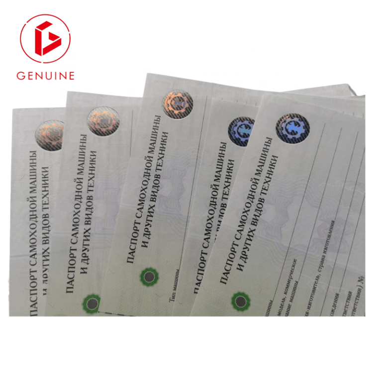 Holographic hot stamping label security paper