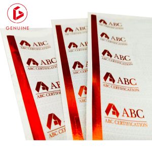 Commemorative banknote rating anti-counterfeiting printing label