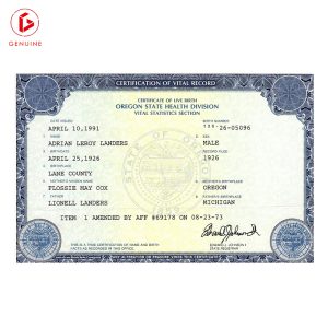 Birth certificates