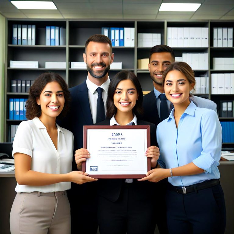 employees receive honorary certificates