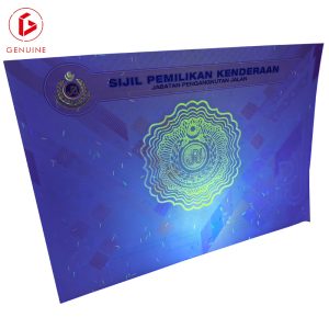 vehicle ownership certificate under uv light