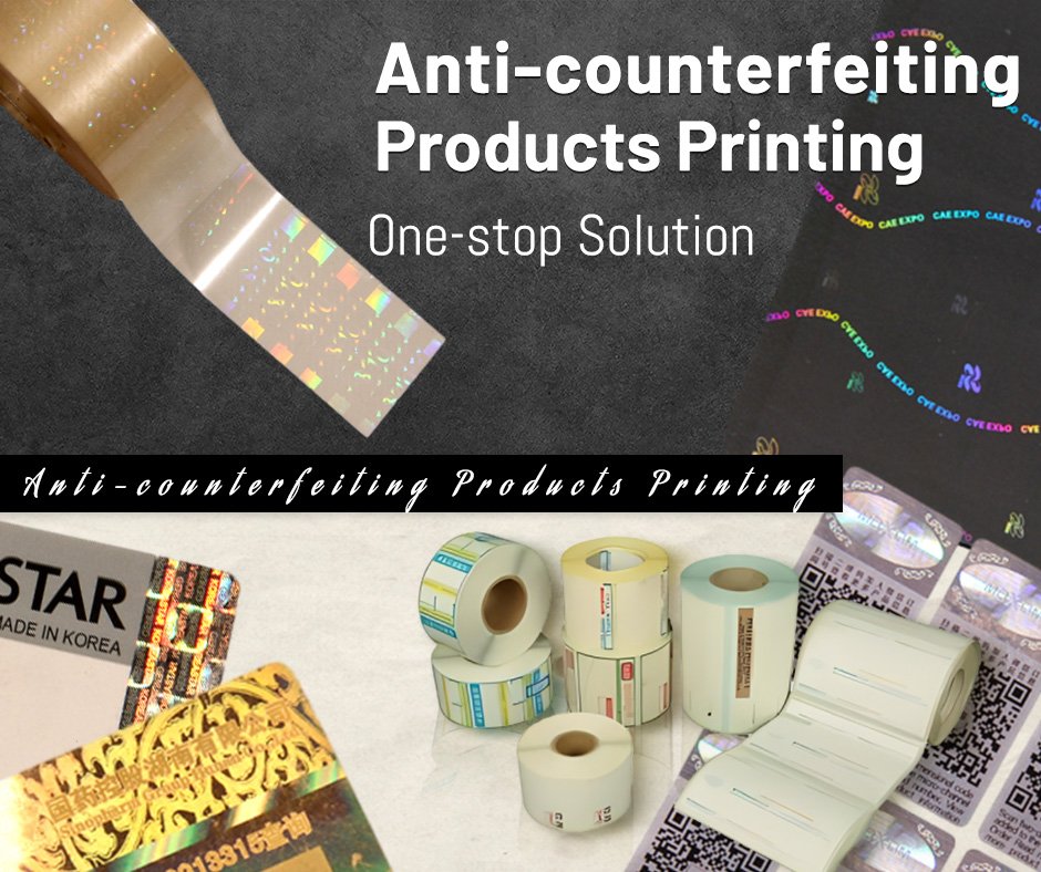 some products with anti counterfeiting features