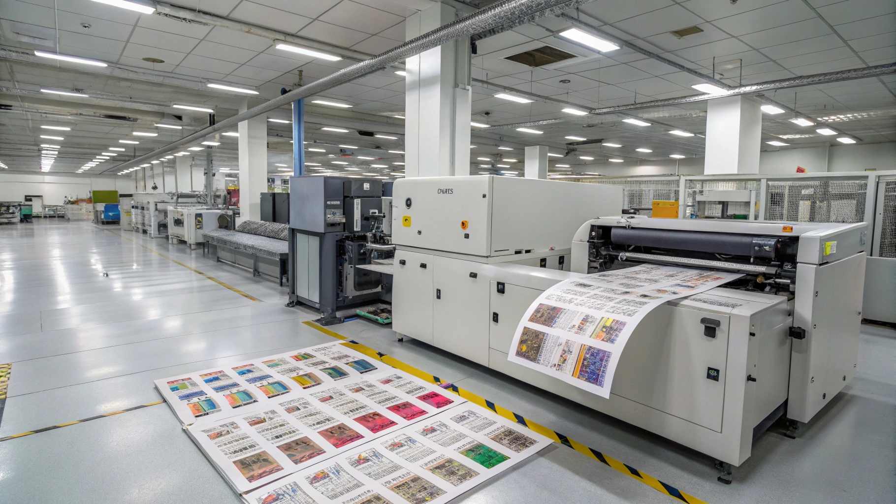Modern security printing factory interior