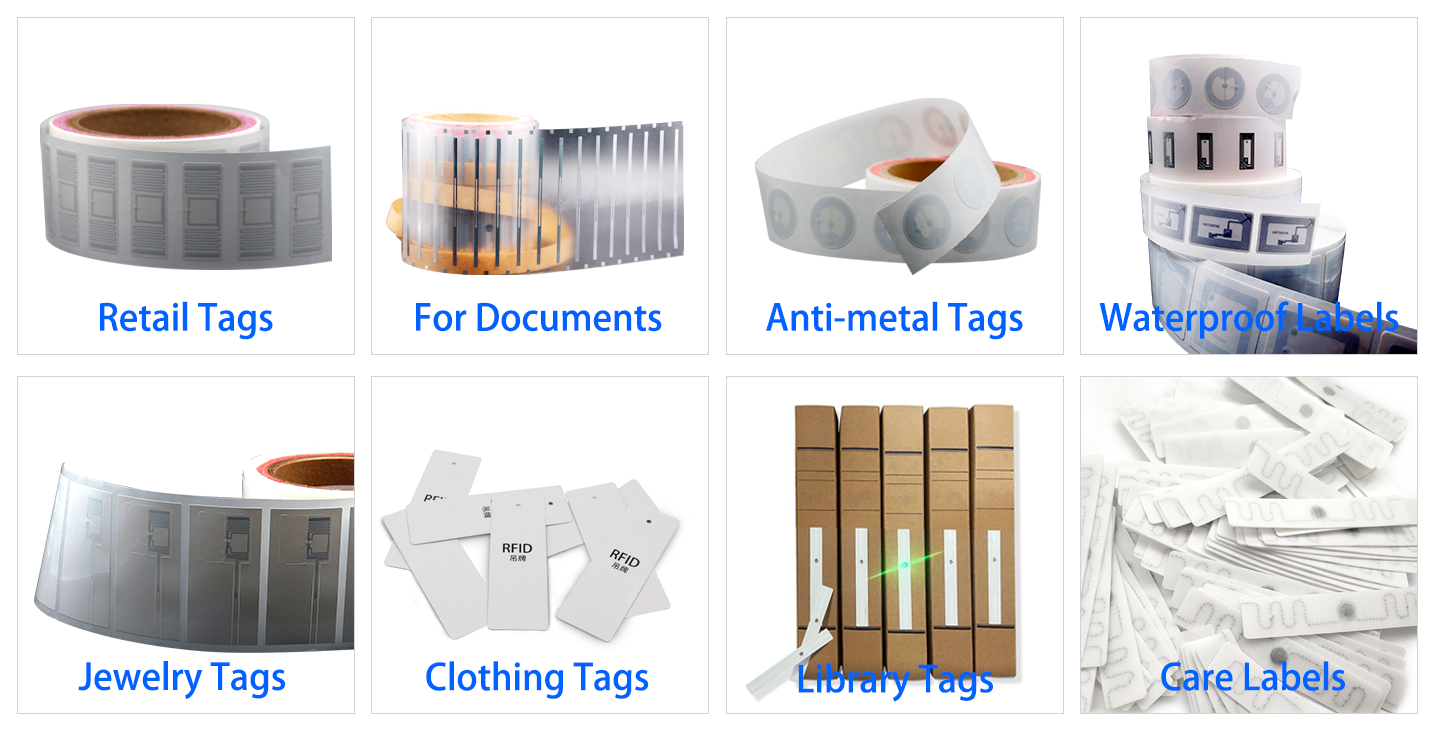 Assorted RFID labels ready for next-generation item-level tracking programs