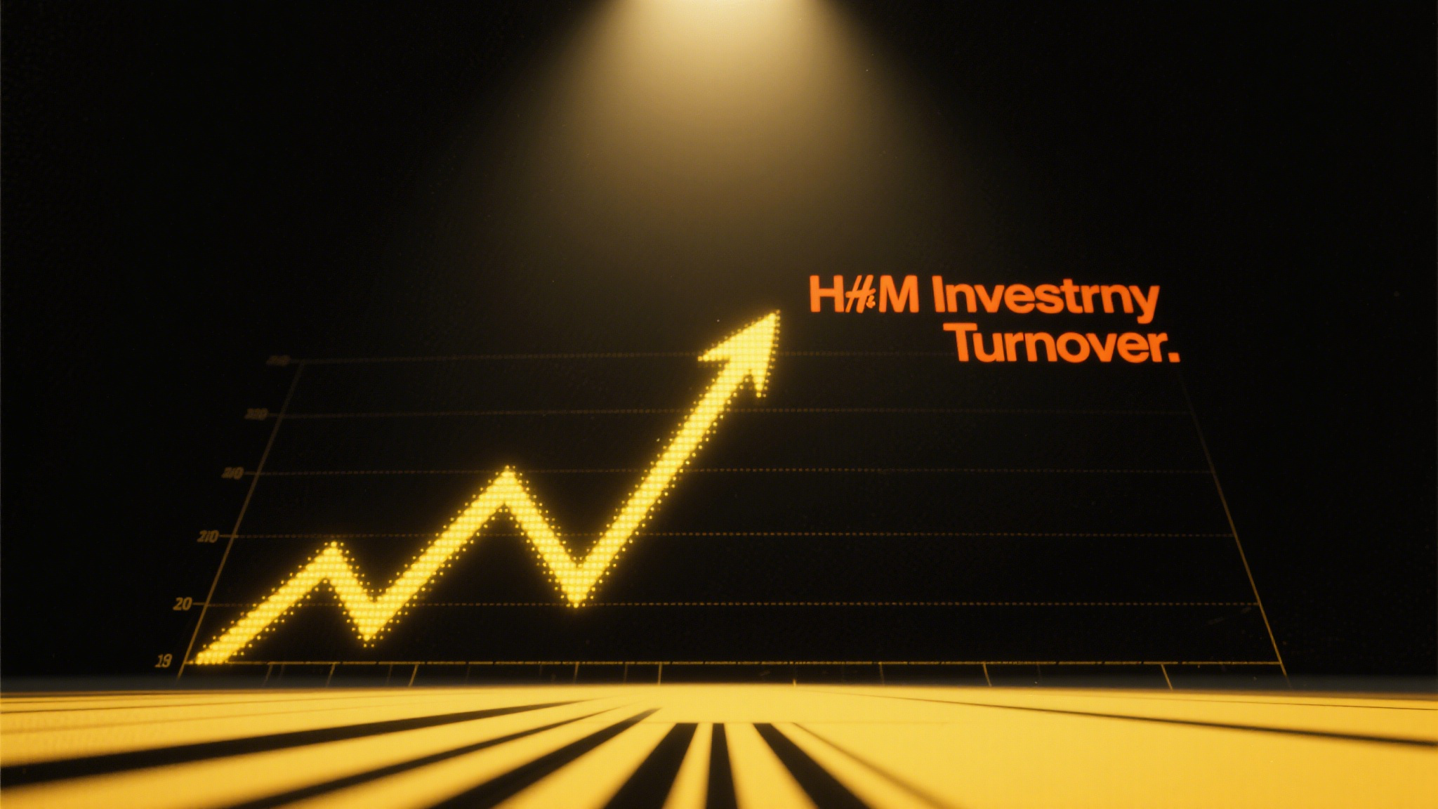 A rising graph showing inventory turnover growth