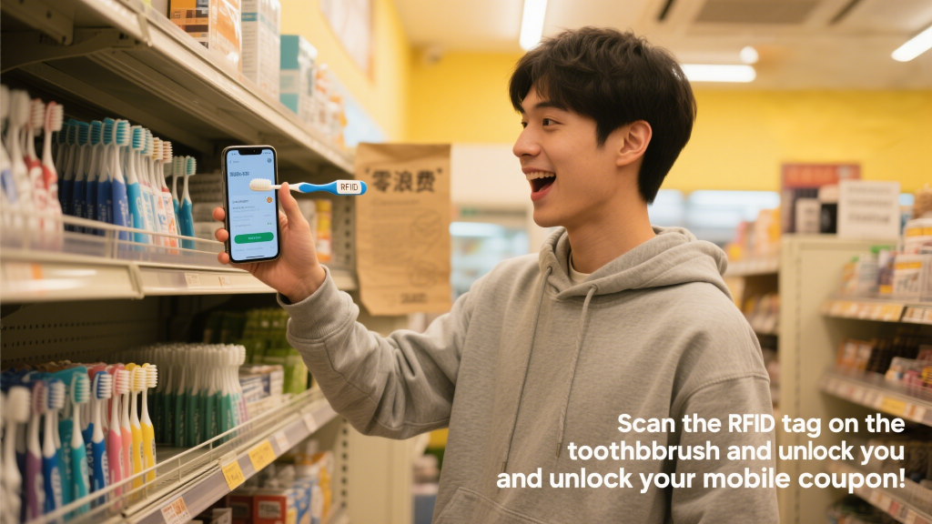 rfid tags unlock coupons in supermarkets