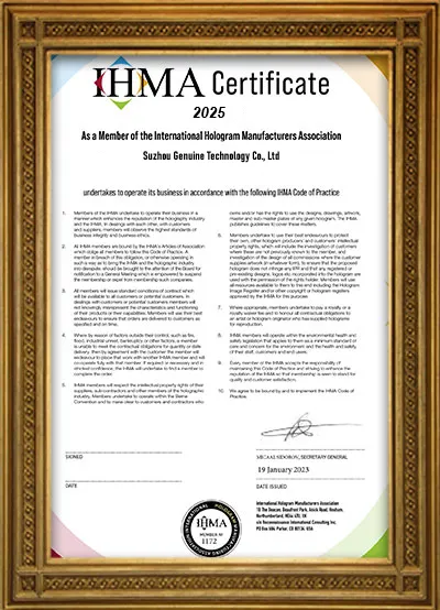 ihma certificate