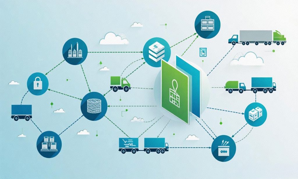 a diagram illustrating the concept of supply chain resilience, with security paper as a key component