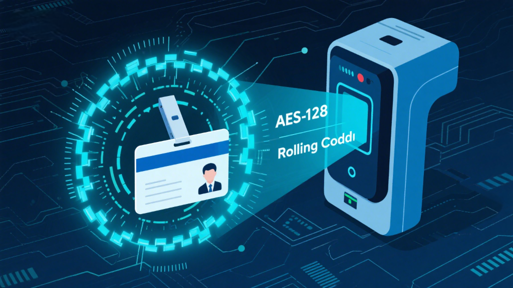 diagram showing aes encryption flow in an id card chip