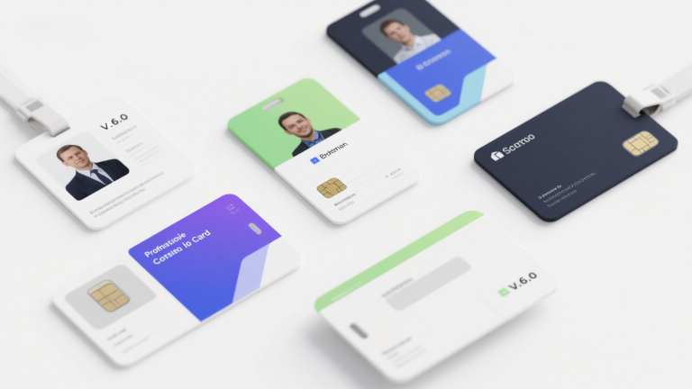 professional id card collage