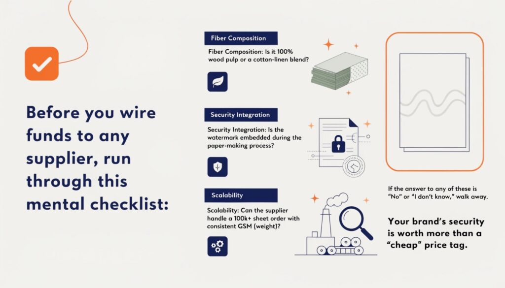 before you wire funds to any supplier run through