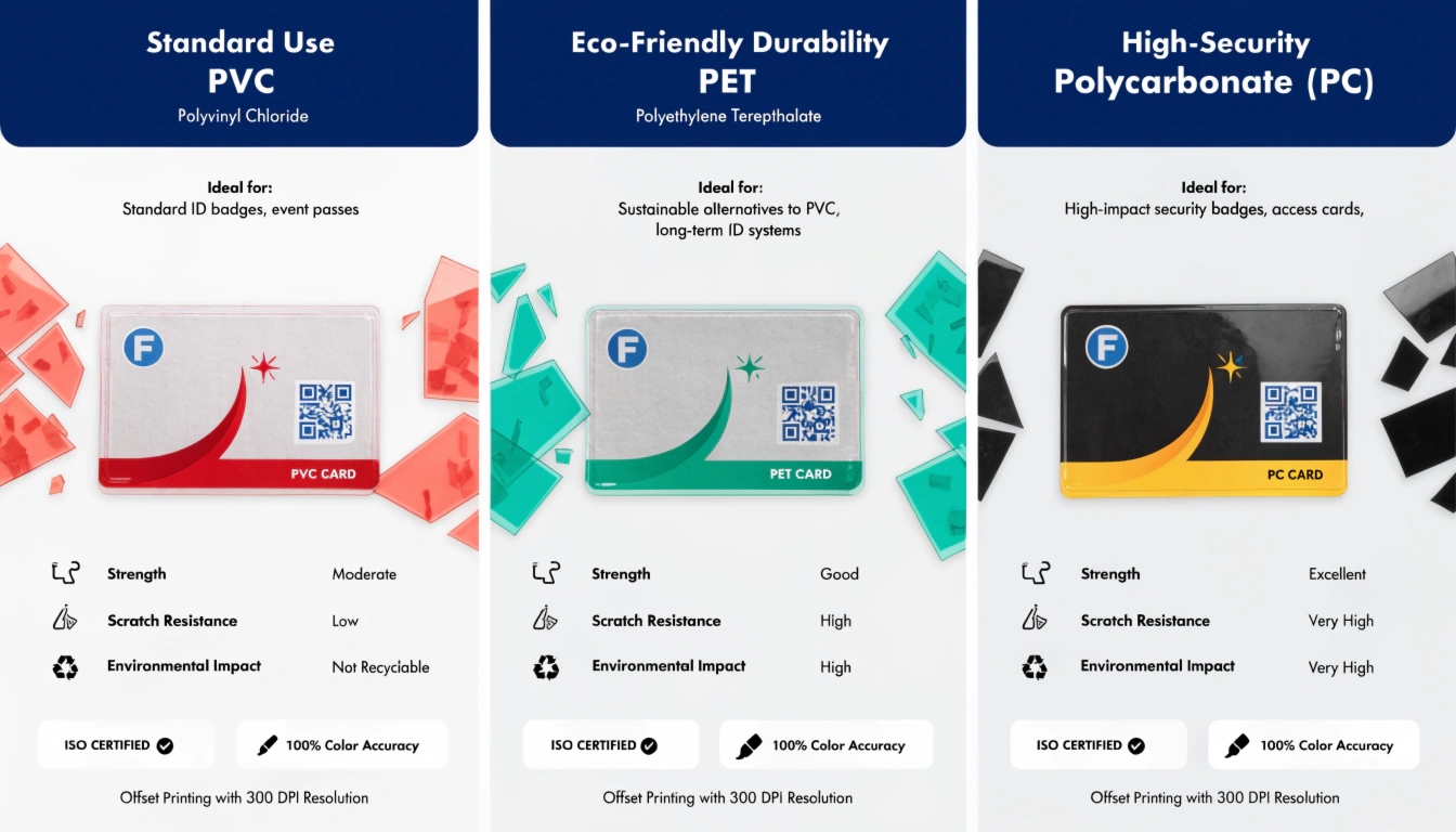 Illustration of the process needed to get quality plastic card printing