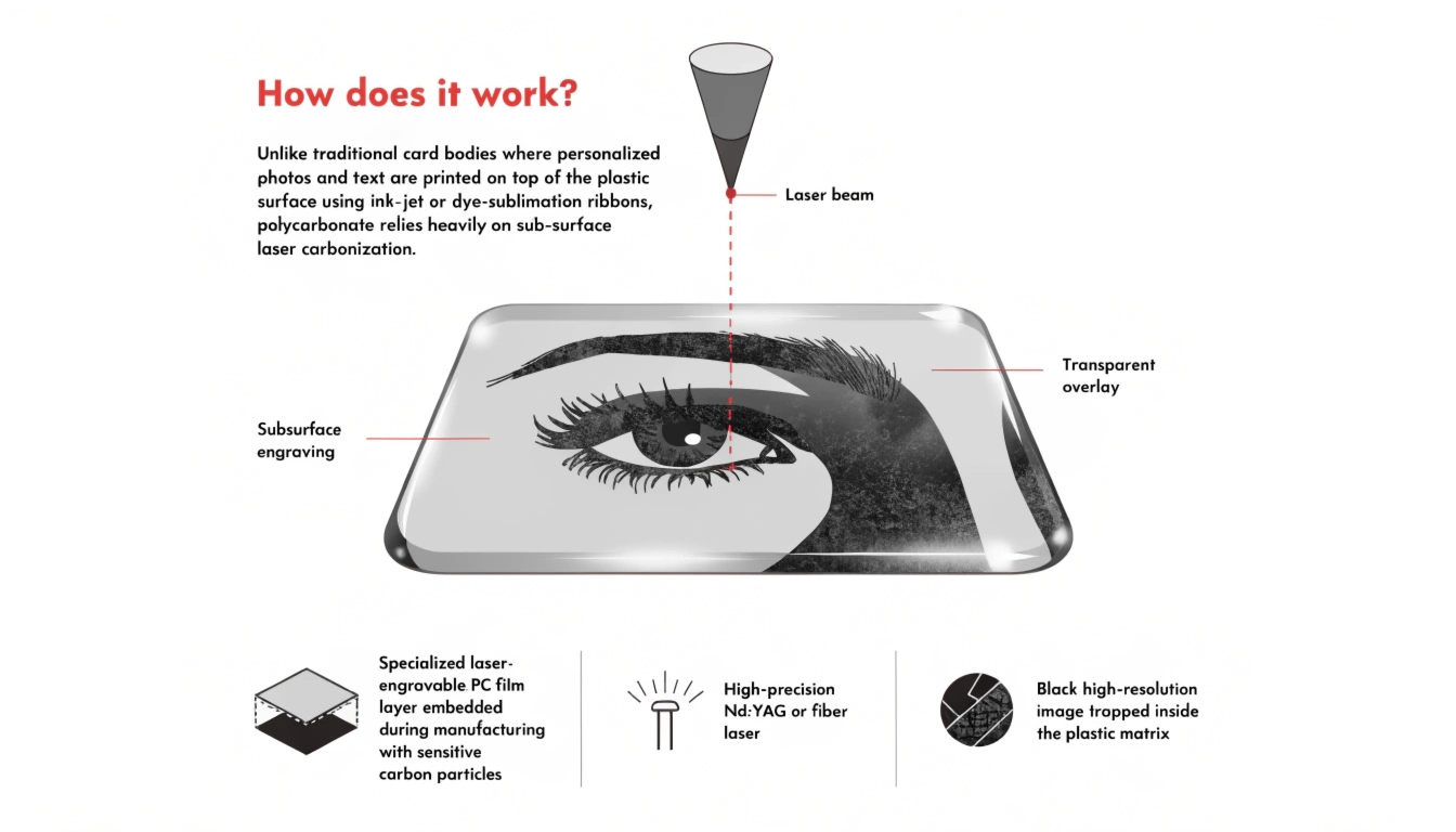 A personalized employee ID card body showing printed data fields and branding
