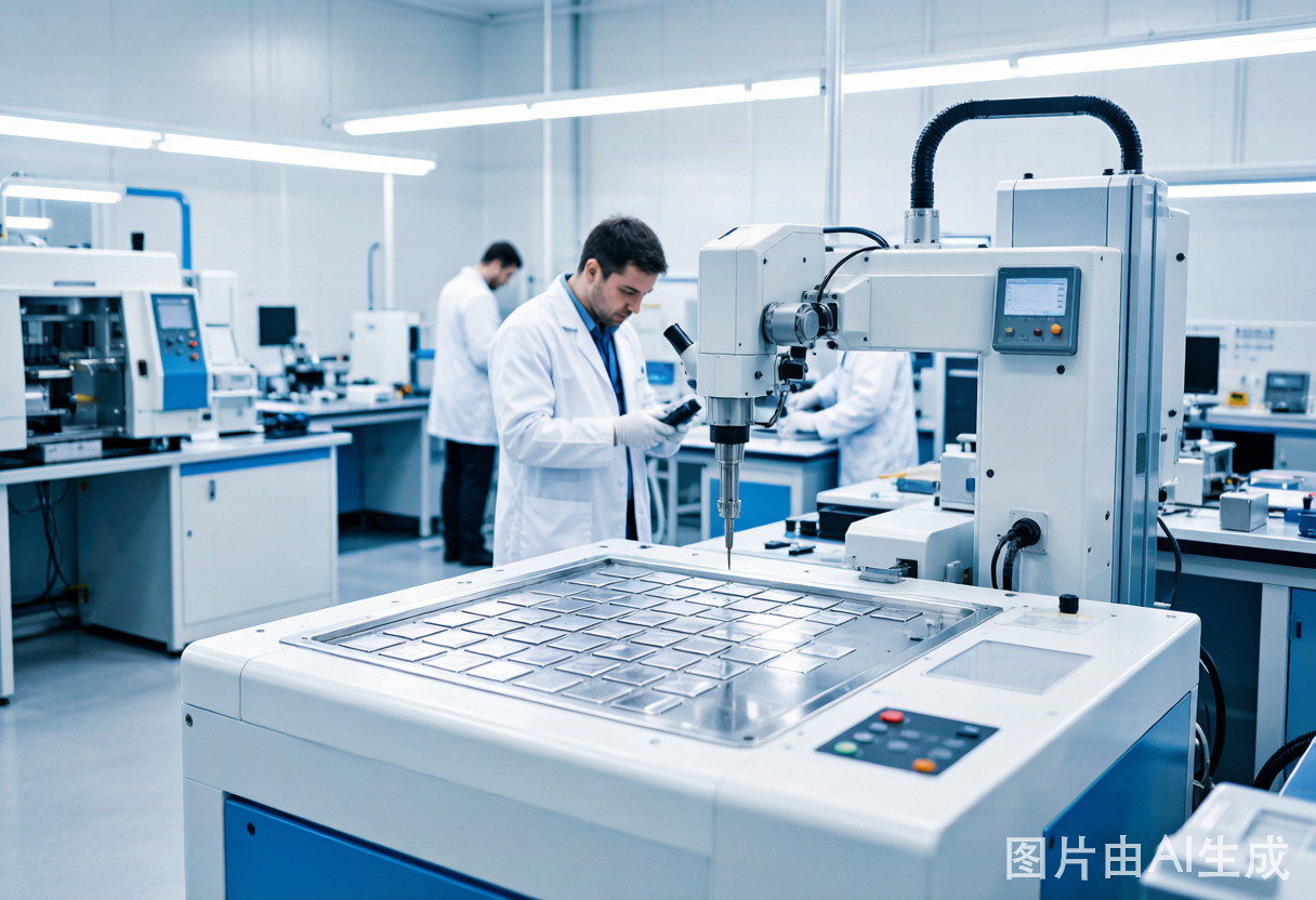Inside a clean RFID tag manufacturing facility showing reel-to-reel inlay production