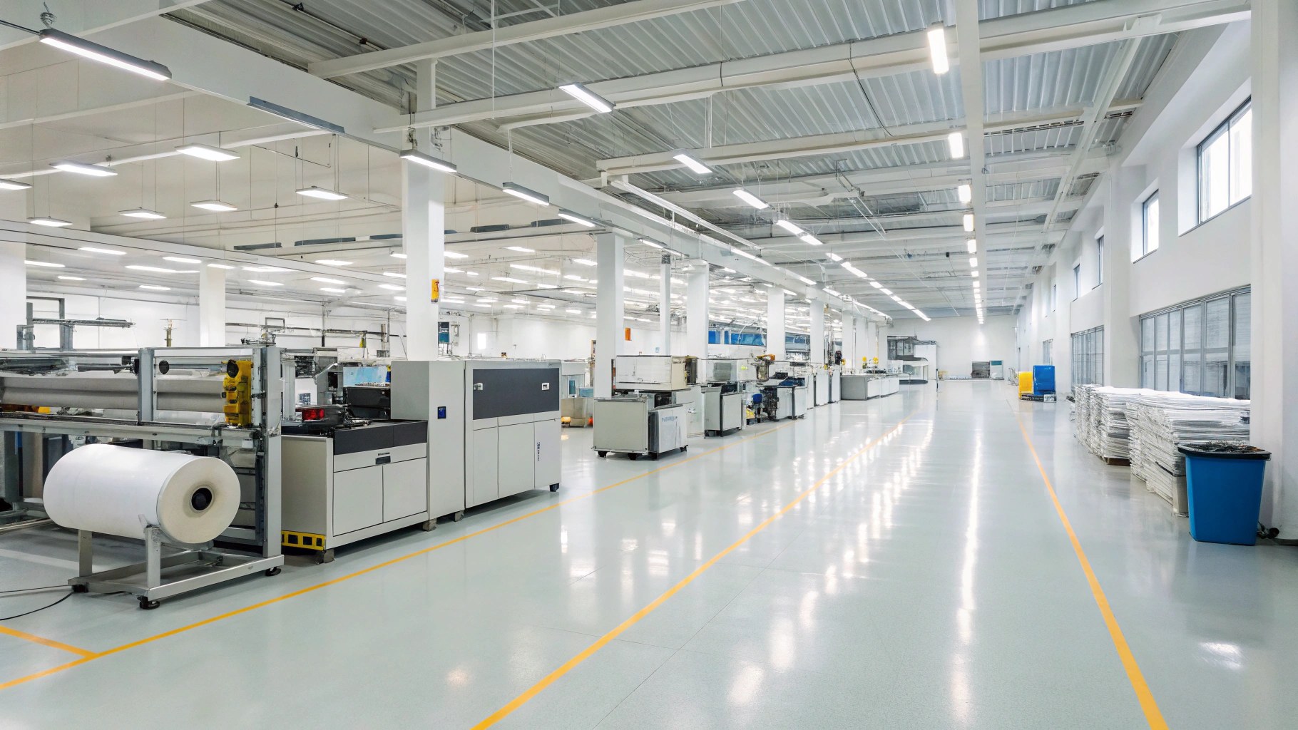 Auditor inspecting access control, material reconciliation and secure storage inside a security printing plant