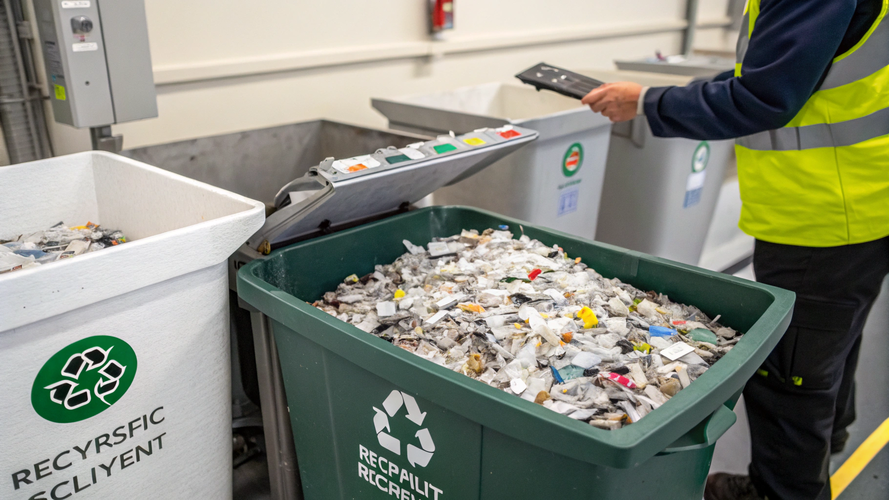Recycled smart card PVC material entering a WEEE-compliant e-waste stream