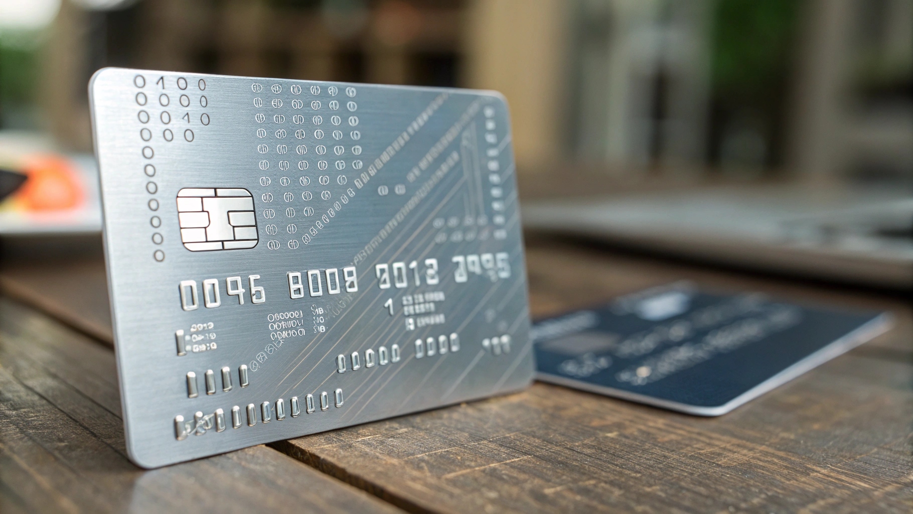 Access card overlaid with a data-bit diagram representing the personalization data file