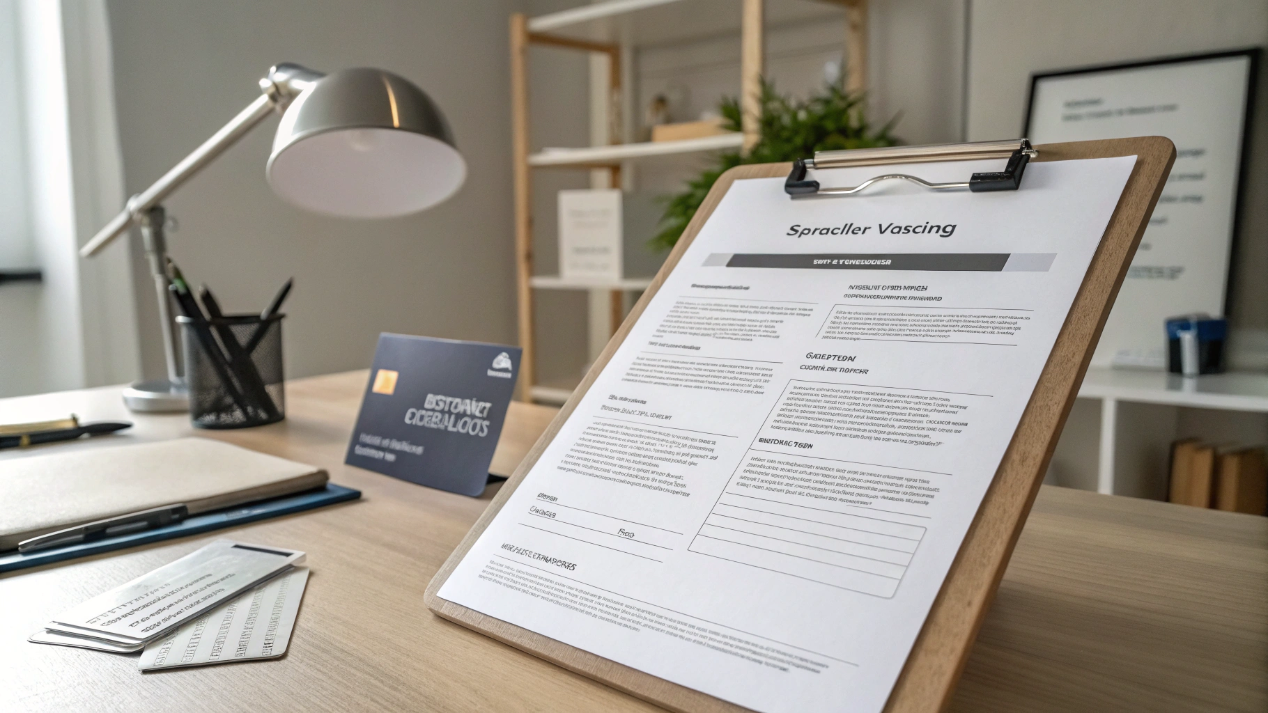 Supplier vetting checklist with smart card sample and signed NDA